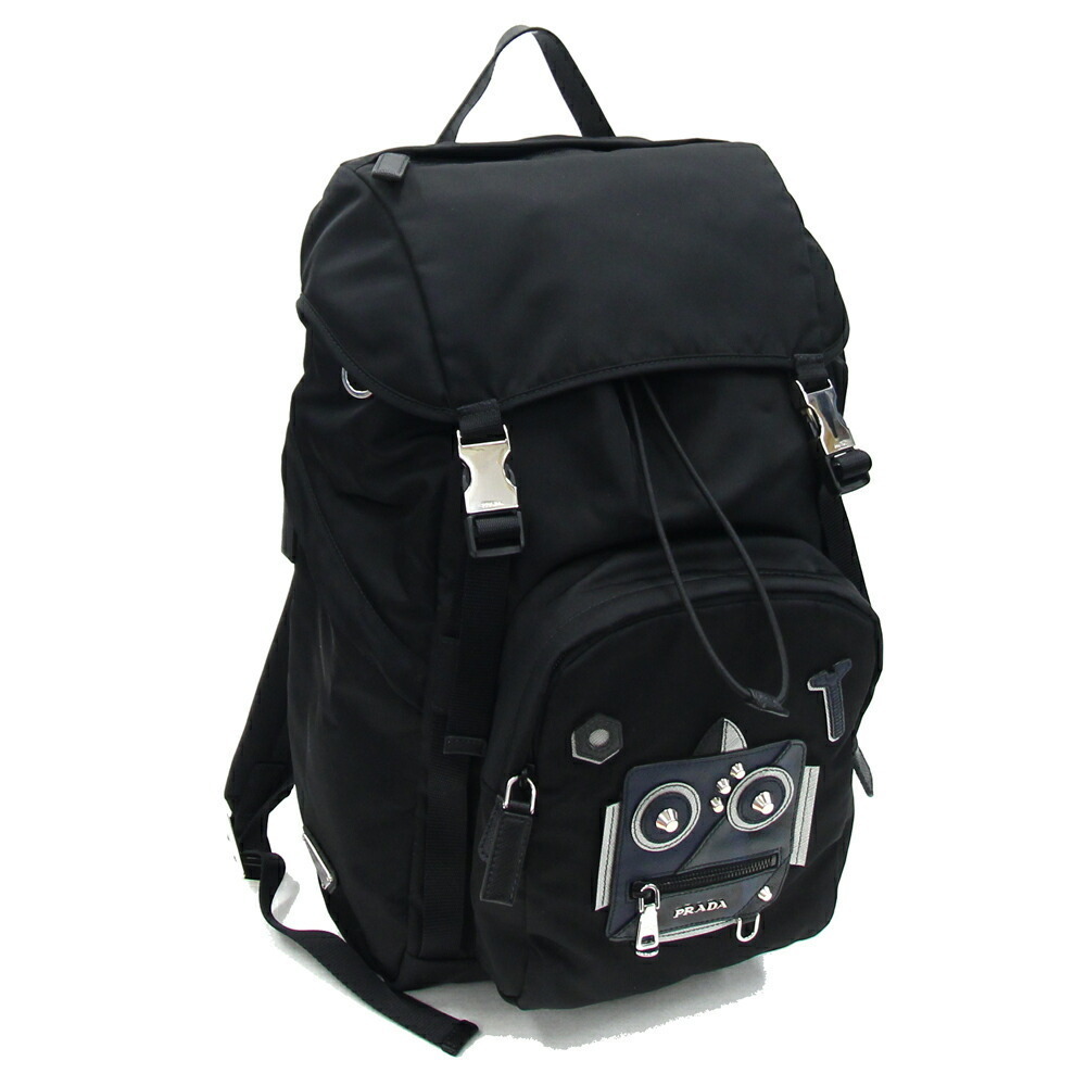 Prada Backpack Triangle Robot Black - image 2